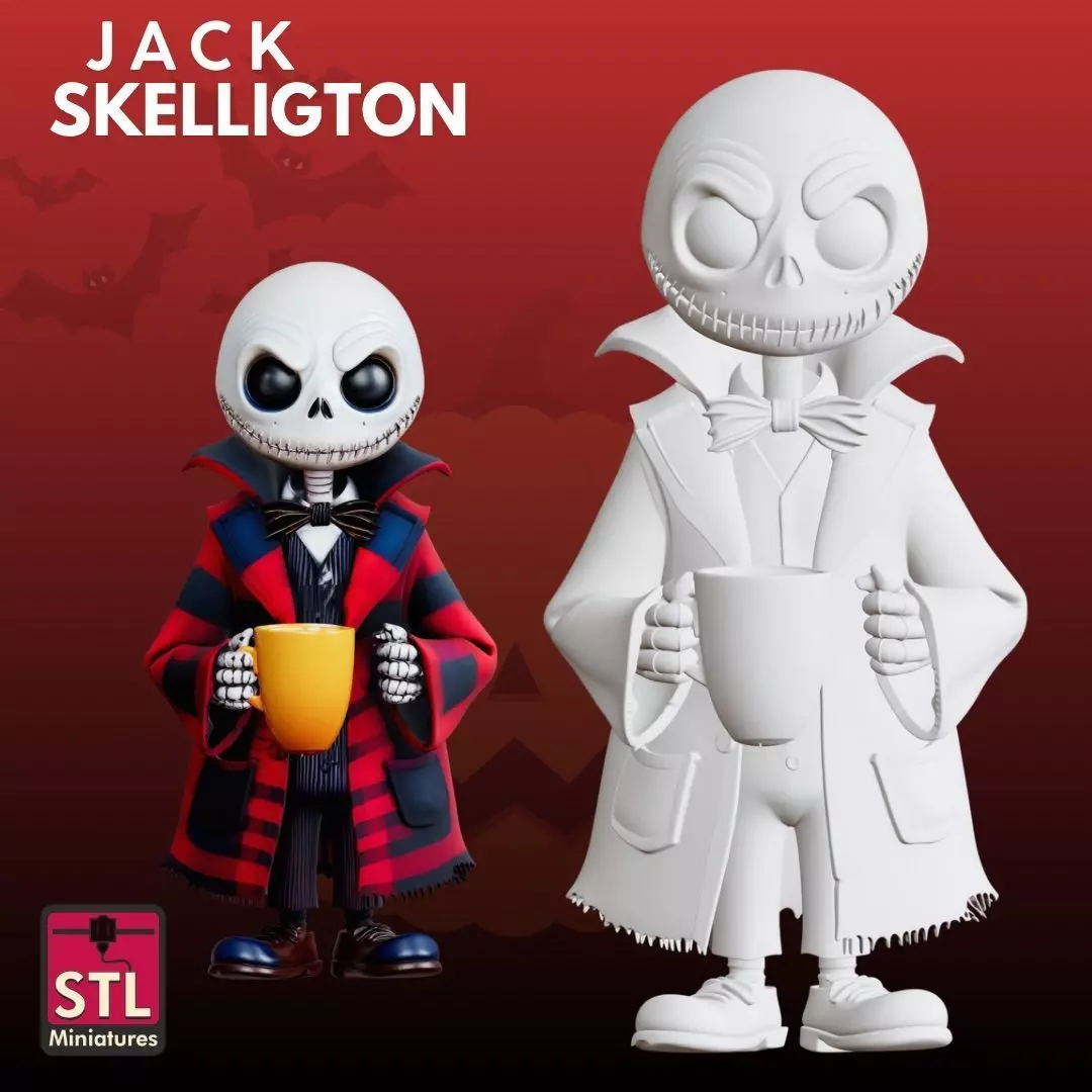 Jack Skellington cup Chocolate Edition STL Halloween 3D 3D print model_1