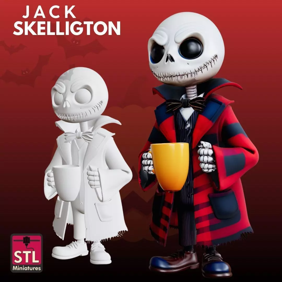 Jack Skellington cup Chocolate Edition STL Halloween 3D 3D print model_0