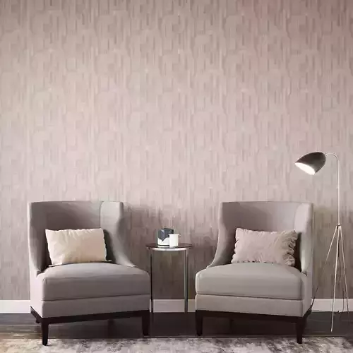 Textured Beige Geometric Wallpaper