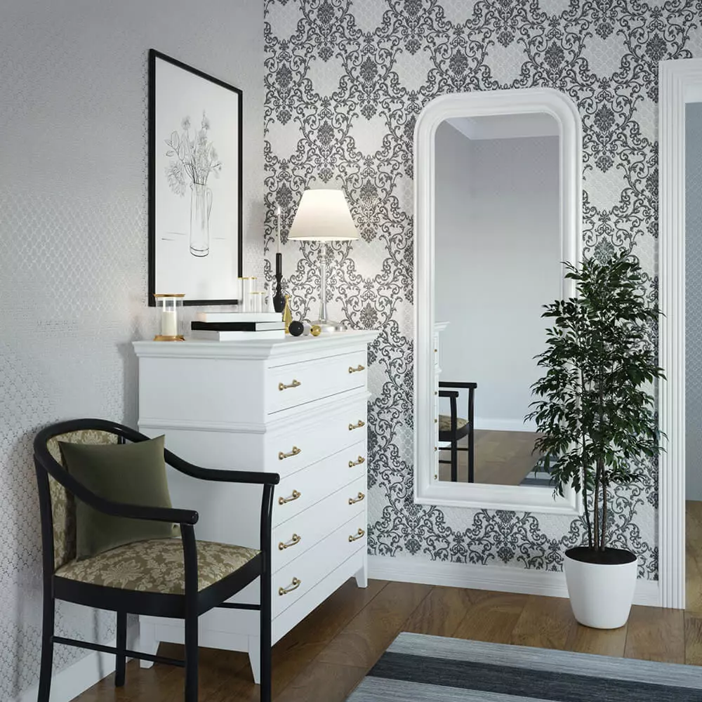 Baroque Damask Wallpaper Texture