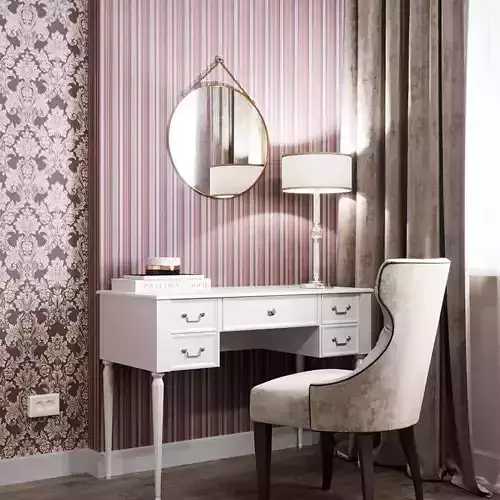 Plum Metallic Stripe Wallpaper 