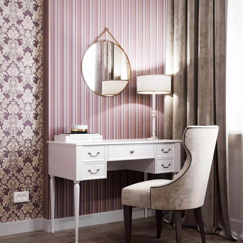 Plum Metallic Stripe Wallpaper  Texture_0
