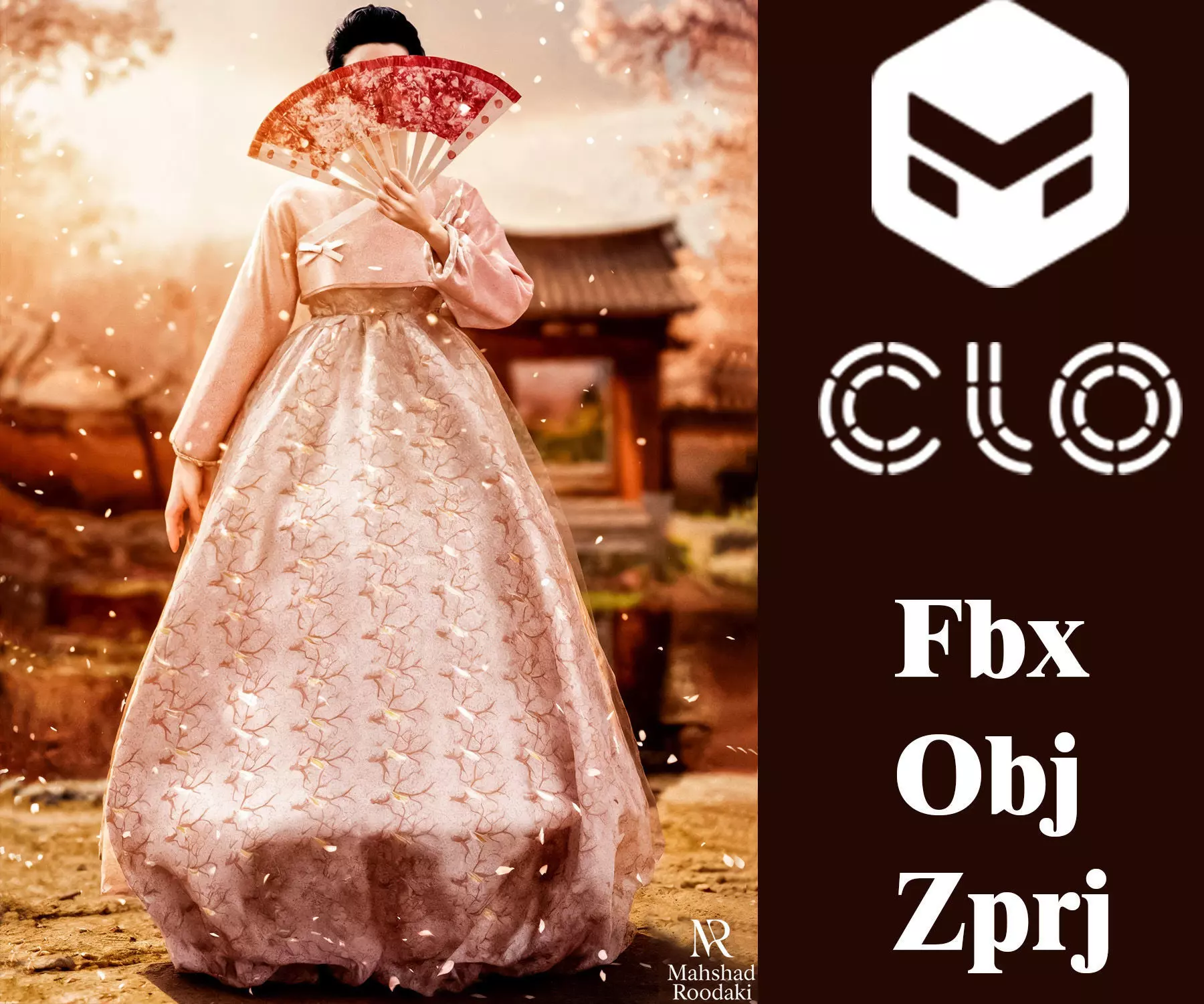 The Serenity Hanbok 3D model