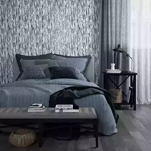 Silver Charcoal Abstract Wallpaper