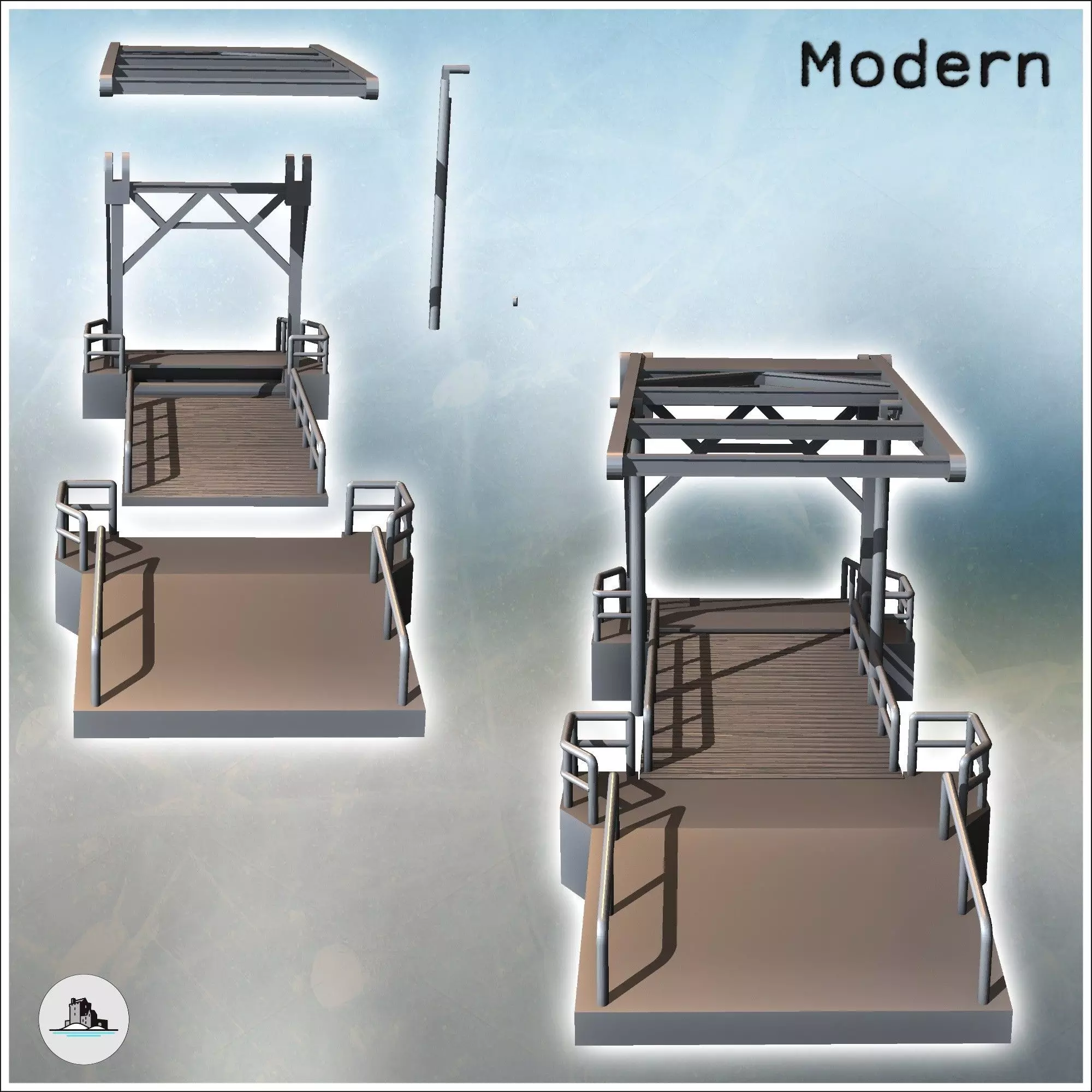 Ludendorff Ludendorff-Brucke Bridge Remagen Germany - World War  3D print model_3