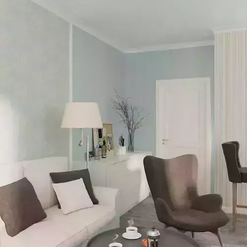 Sky Blue Pinstripe Wallpaper