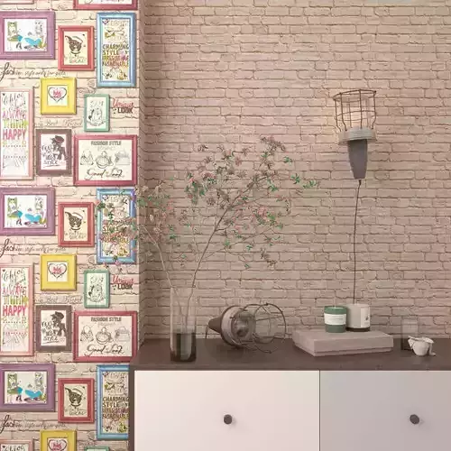 Beige Brick Wallpaper