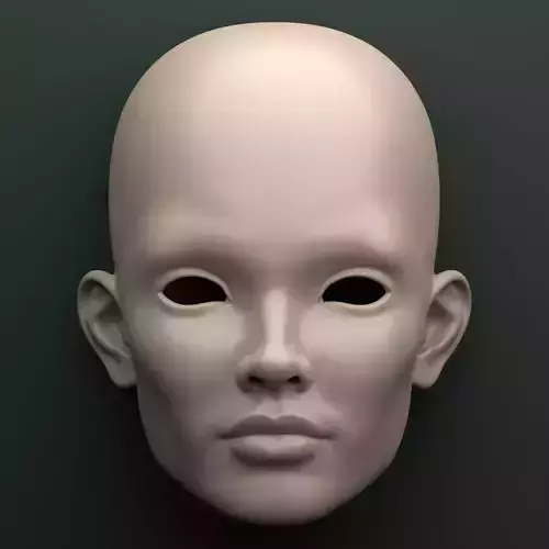 Bridget - Stylized BJD Head for 3D Printing 