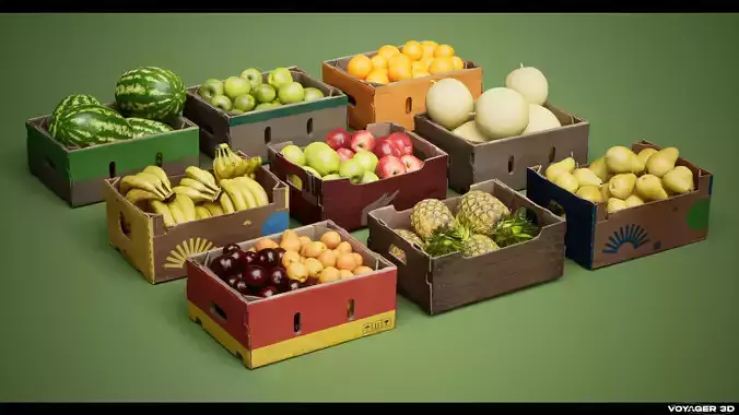 Scanned Fruit Pack Vol 01 Low-poly 3D model 2