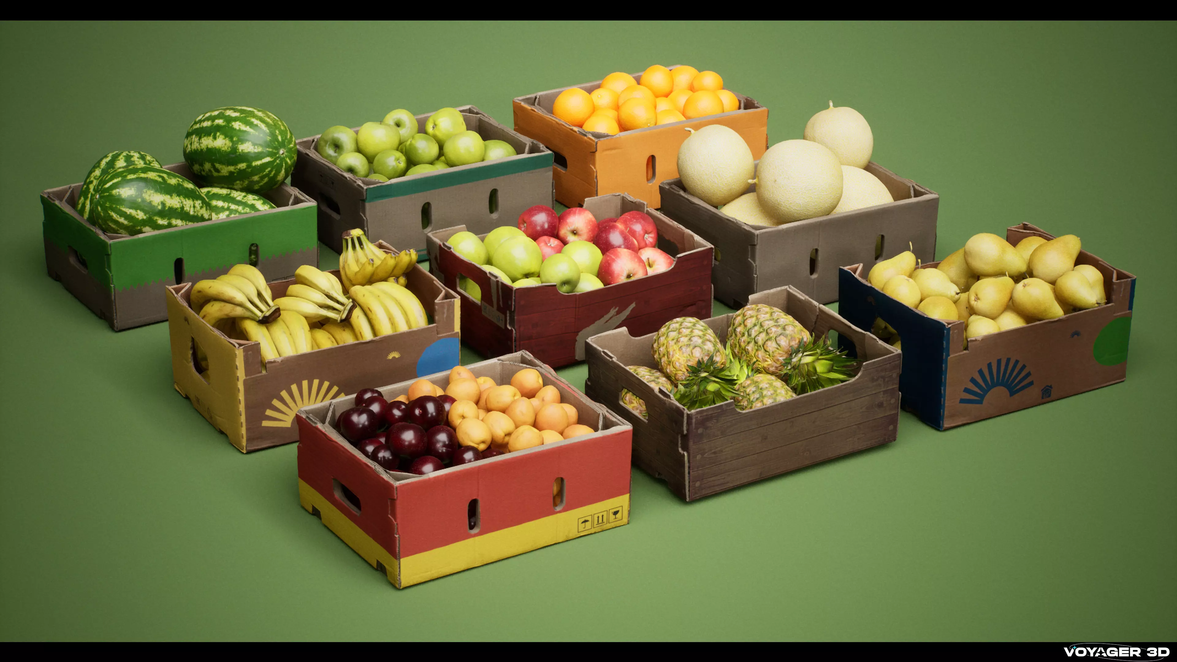 Scanned Fruit Pack Vol 01 Low-poly 3D model_1