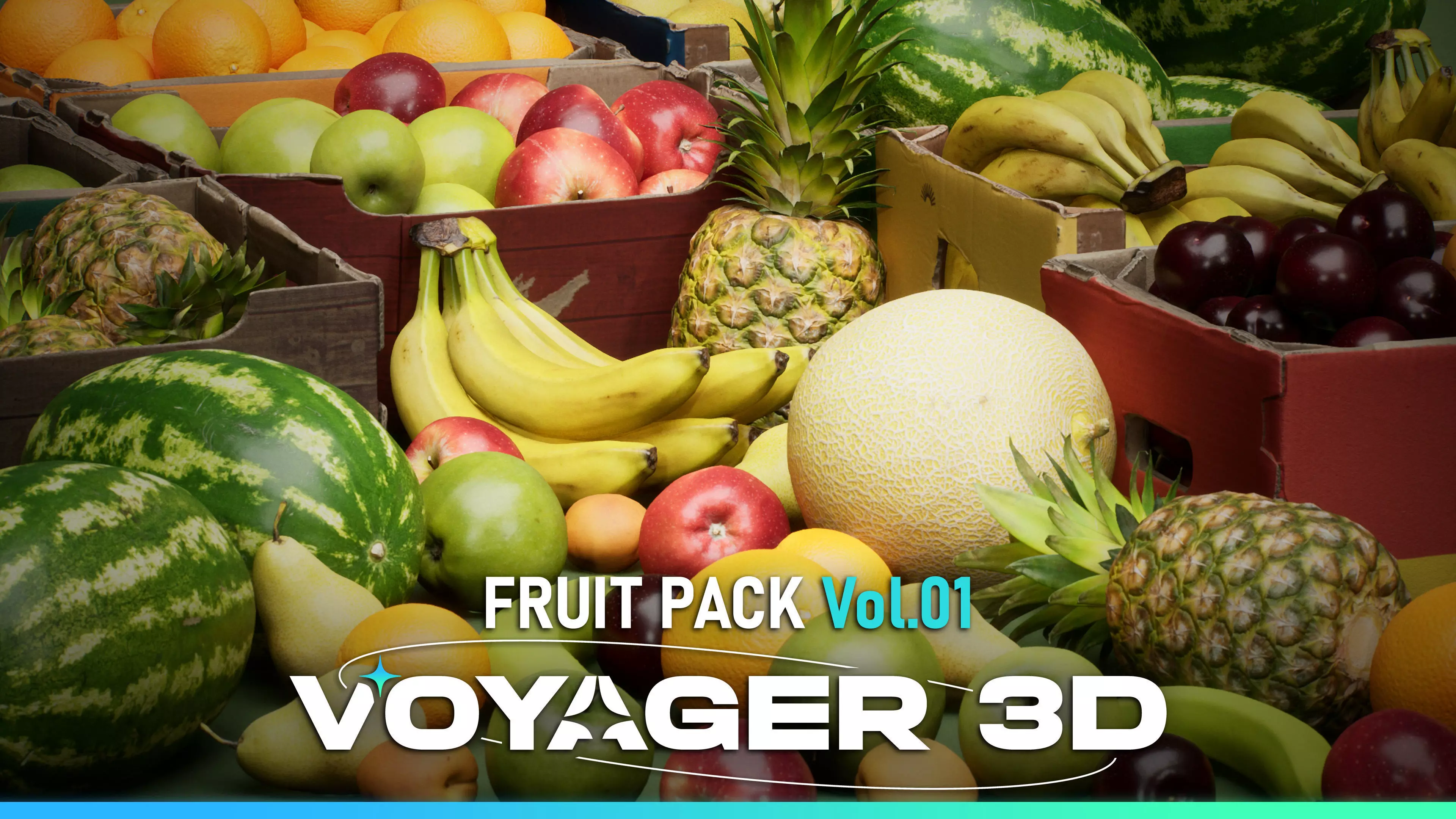 Scanned Fruit Pack Vol 01 Low-poly 3D model_0
