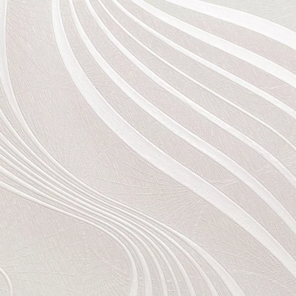 Ivory Wave Emboss Wallpaper  Texture_1