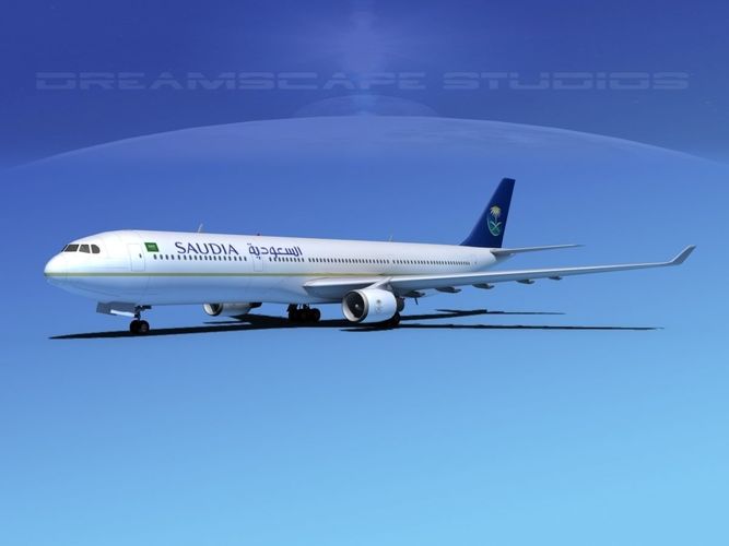 Airbus A330-300 Saudi Airlines 3D model