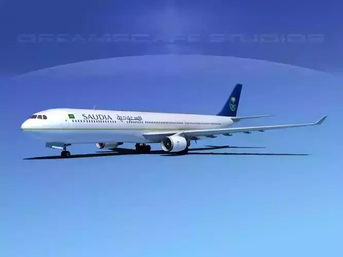 Airbus A330-300 Saudi Airlines 3D model
