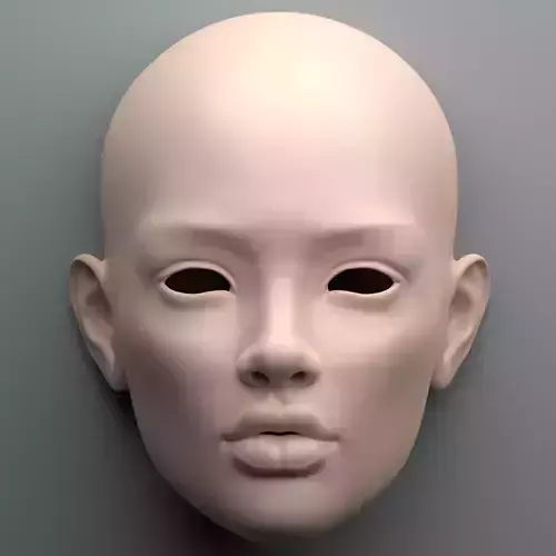 Viola - BJD Doll Head Base Mesh Ready-to-Print 