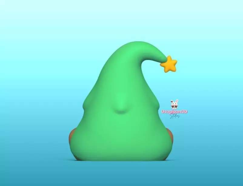 Sitting Christmas Tree 3D print model_4