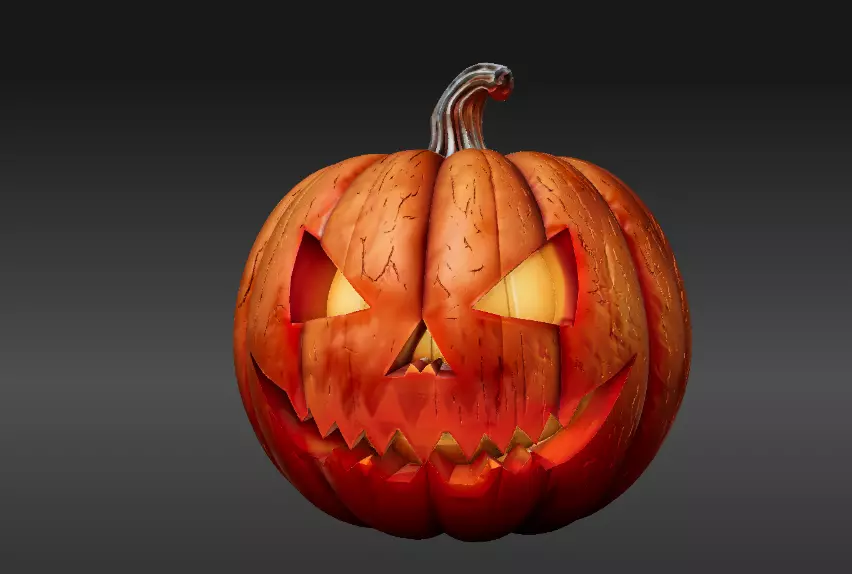Jack o Lantern Lantern 3D Model Pumpkin Halloween Low-poly 3D model_1