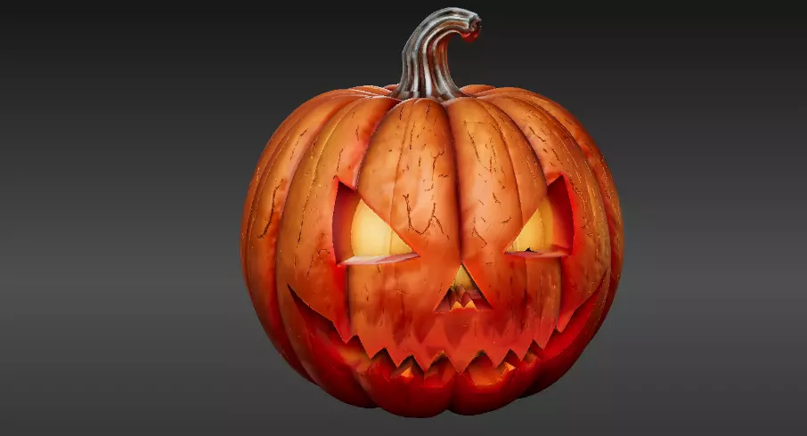Jack o Lantern Lantern 3D Model Pumpkin Halloween Low-poly 3D model_7