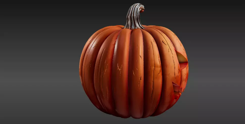Jack o Lantern Lantern 3D Model Pumpkin Halloween Low-poly 3D model_4