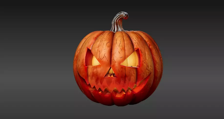 Jack o Lantern Lantern 3D Model Pumpkin Halloween Low-poly 3D model_2