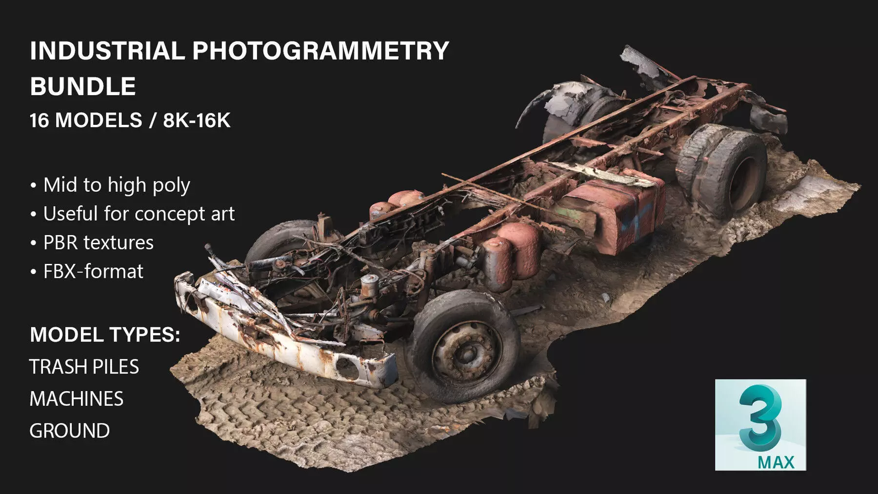 Industrial Photogrammetry Bundle - 16 Models - 8K-16K 3D model