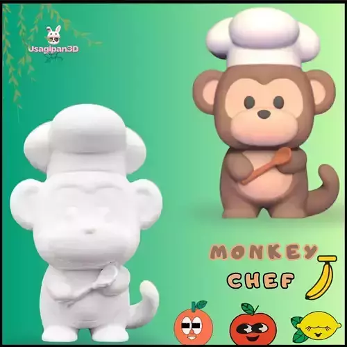 Chef Monkey 3D print model
