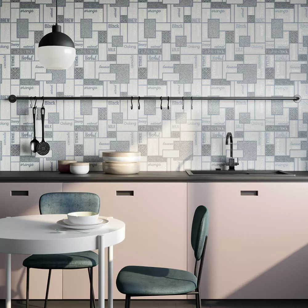 Monochrome Tea Labels Wallpaper Texture_0