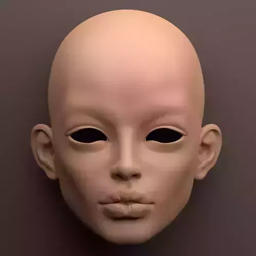 Jessie - Printable 3D BJD Head Model Perfect for Resin