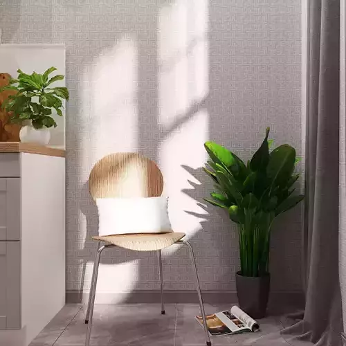 Ivory Geometric Relief Wallpaper 