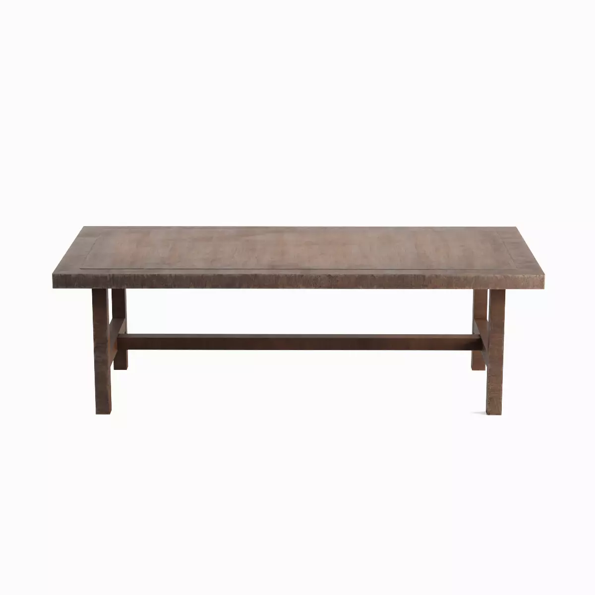 Long Wood Table 01 Low-poly 3D model_1