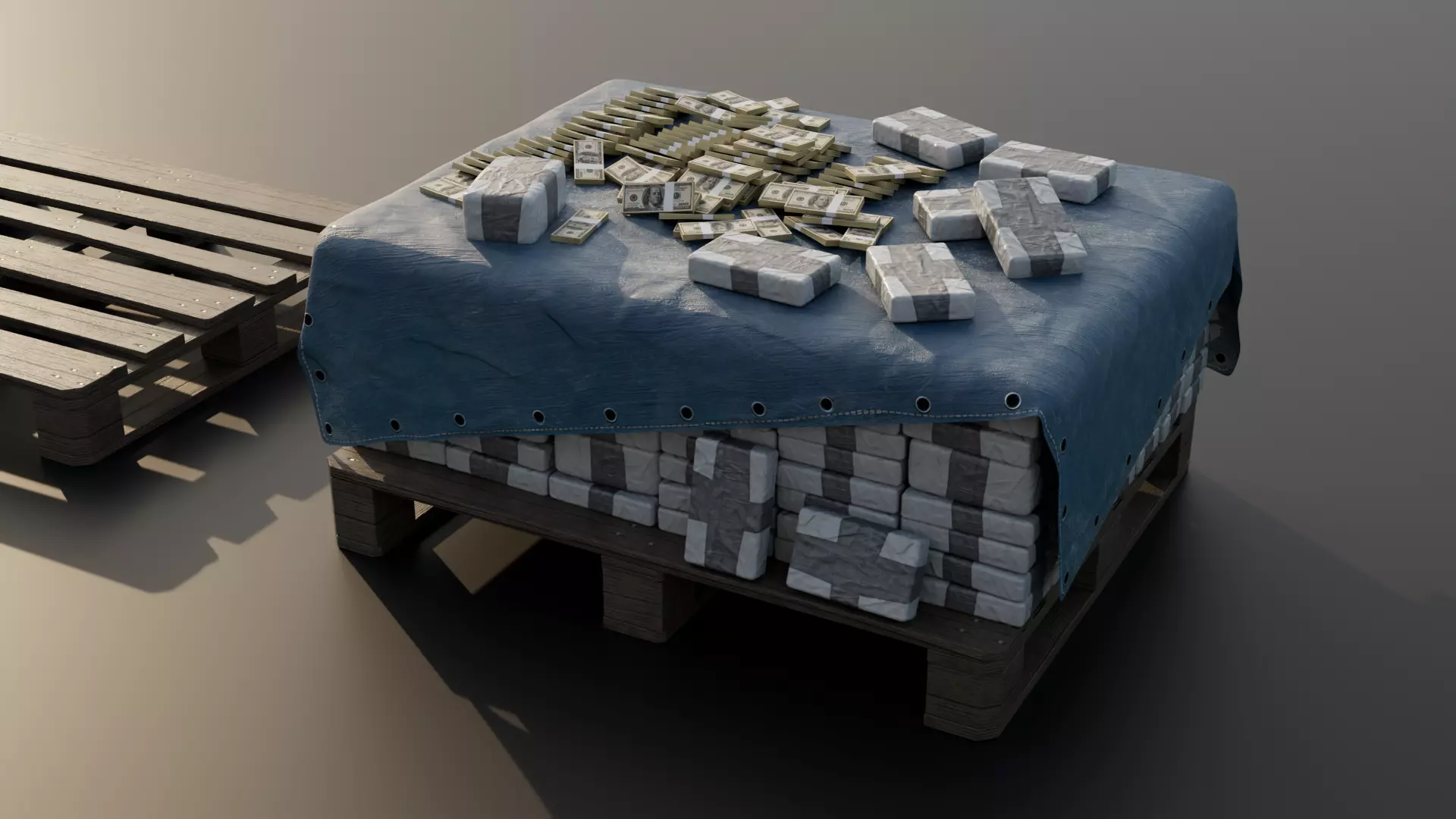 COCAINE CARTEL CARGO ASSET PACKAGE Low-poly 3D model_3