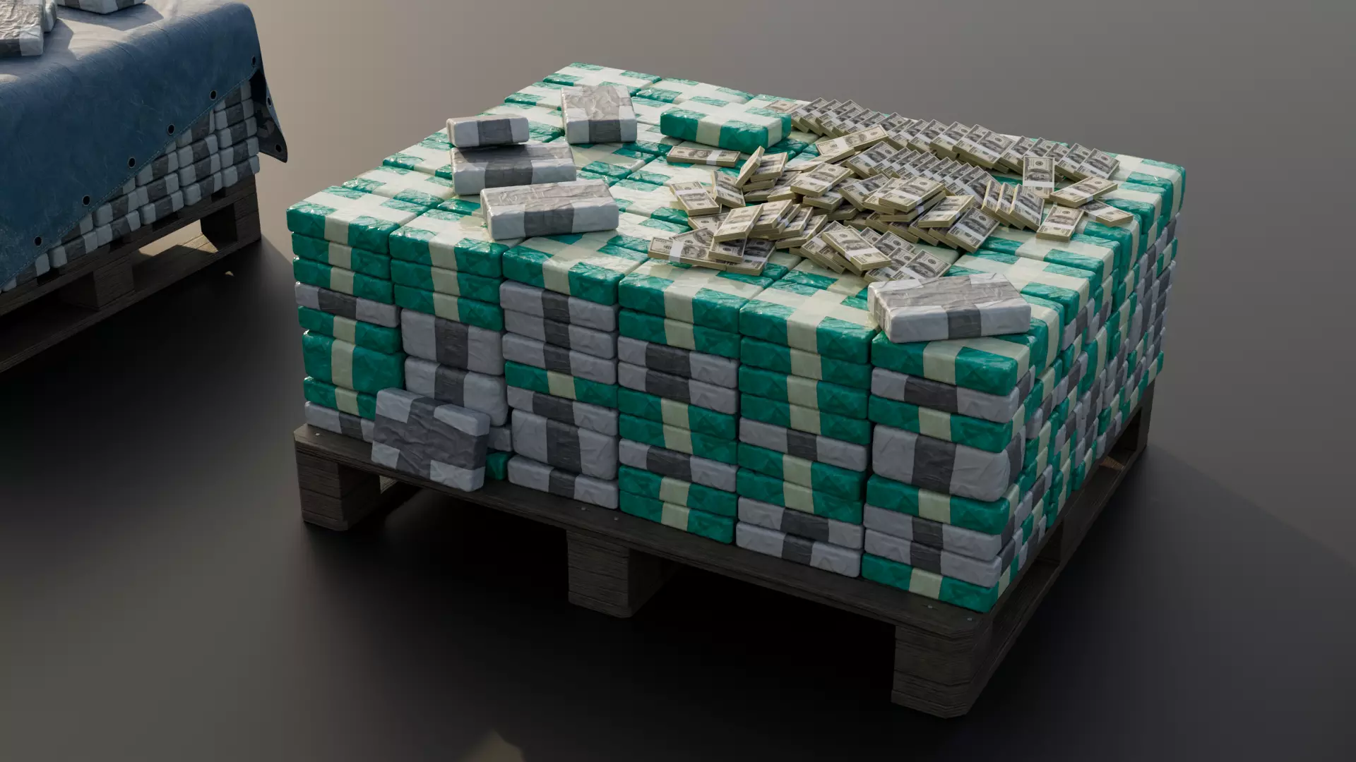 COCAINE CARTEL CARGO ASSET PACKAGE Low-poly 3D model_7