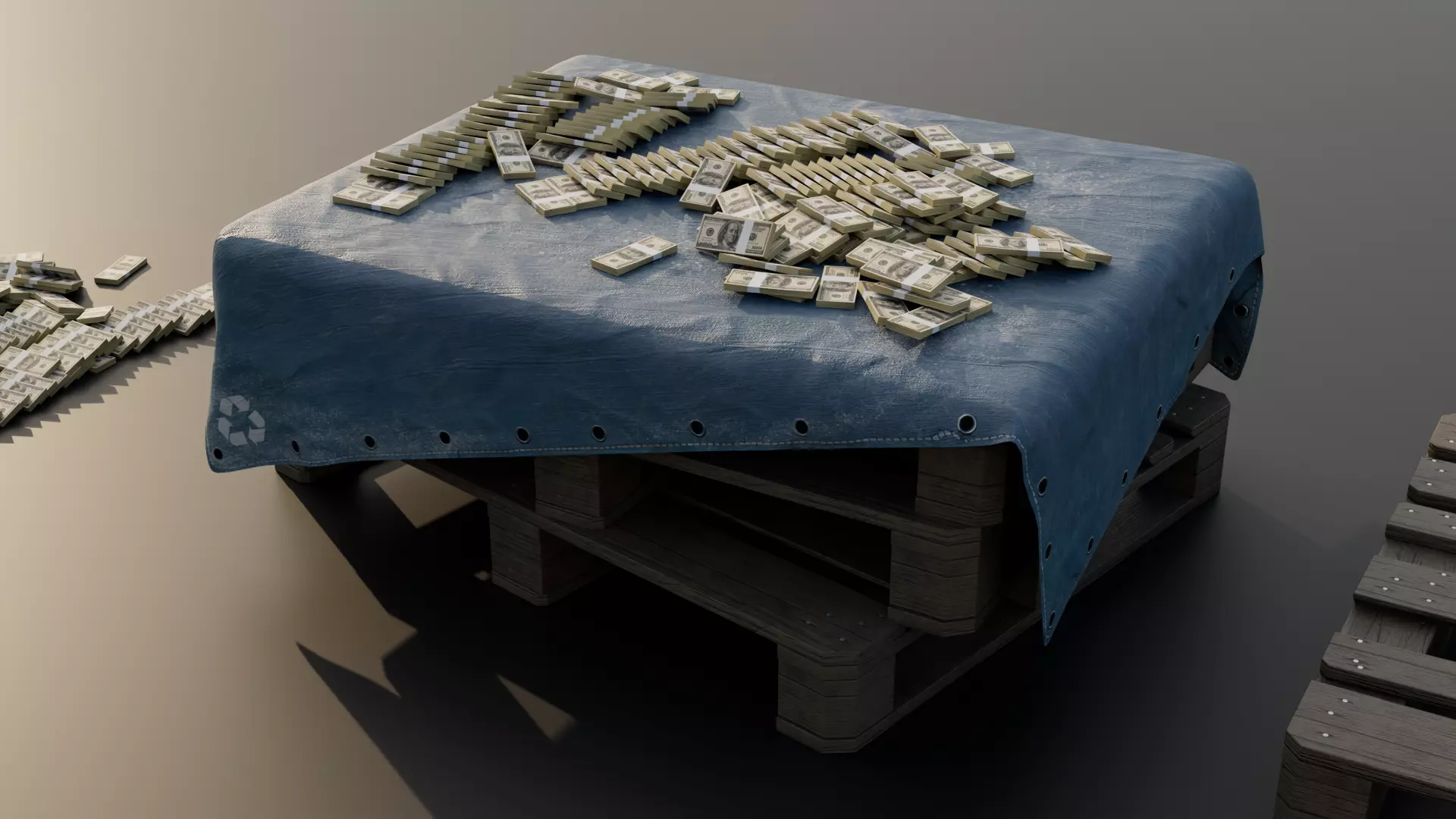 COCAINE CARTEL CARGO ASSET PACKAGE Low-poly 3D model_8