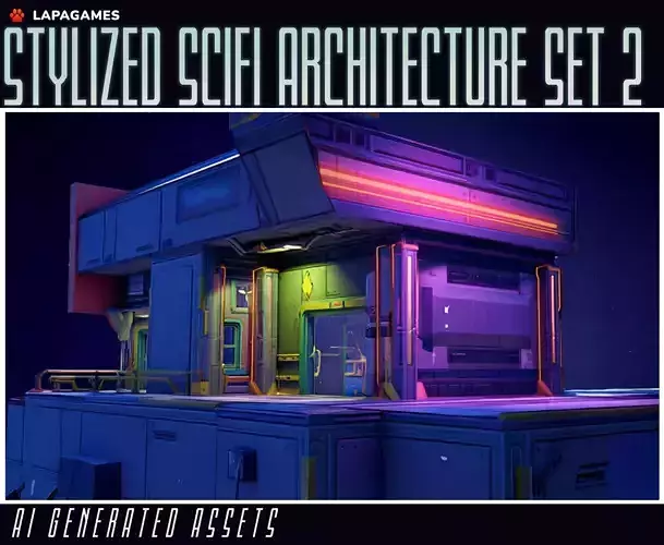Stylized Sci-Fi Architecture Set 2