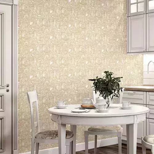 Antique Toile Sketch Wallpaper