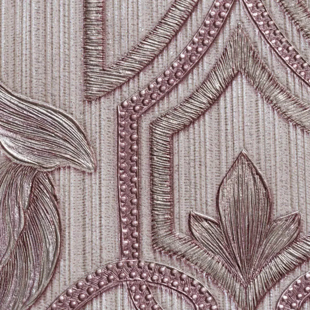 Rose Art Deco Motif Wallpaper  Texture_1