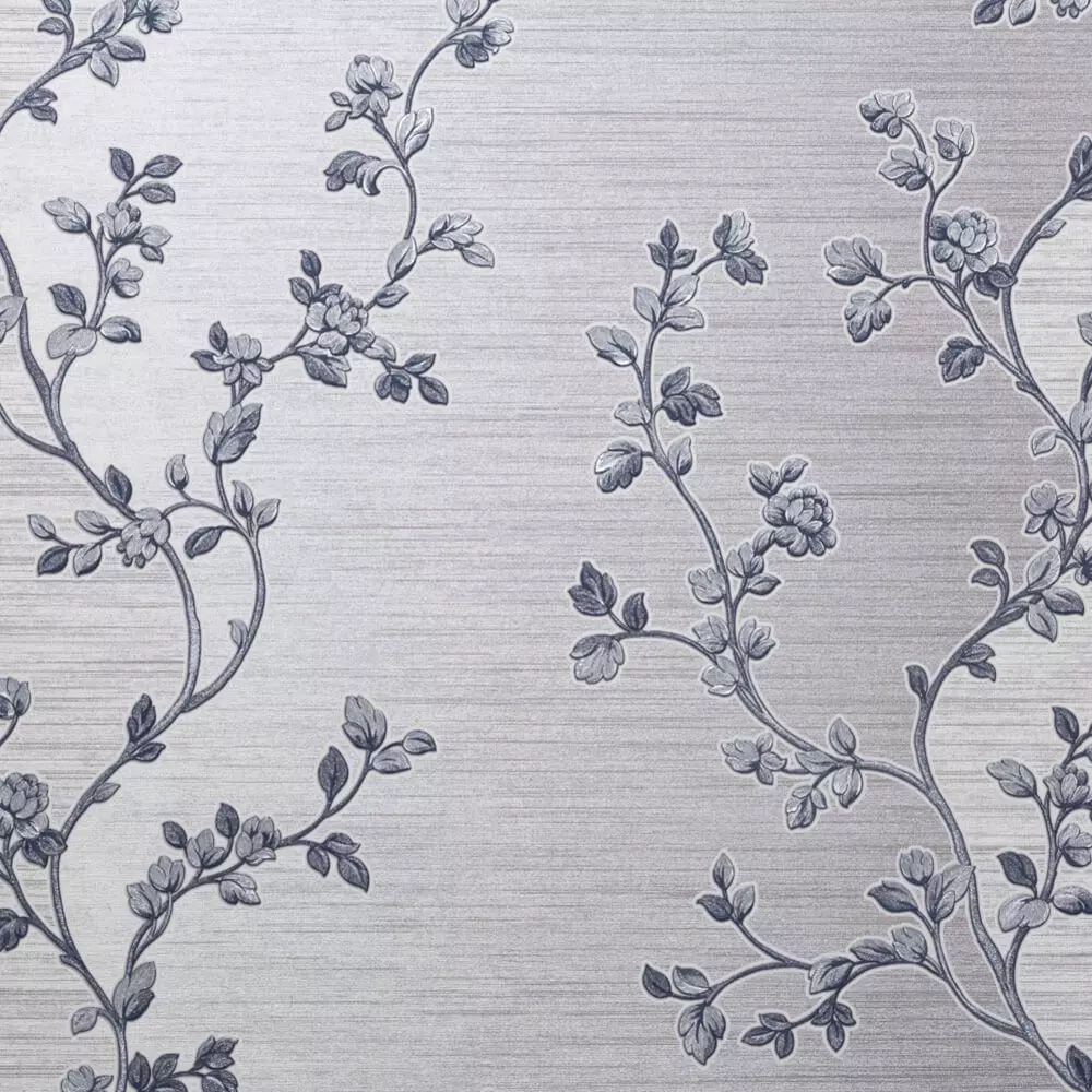 Slate Blossom Stripe Wallpaper Texture_1
