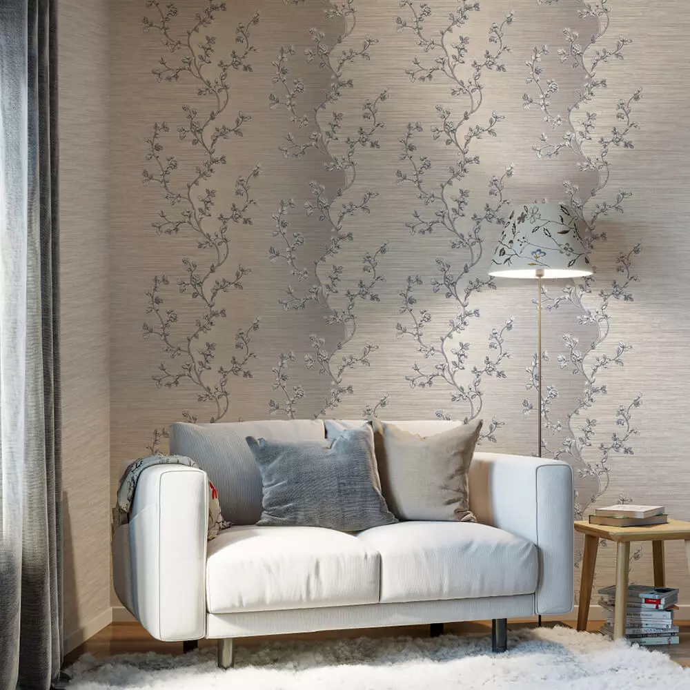 Slate Blossom Stripe Wallpaper Texture_0