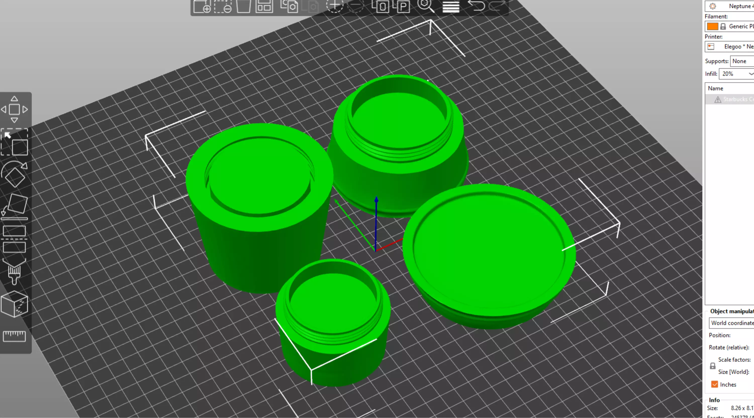 Starbucks Coffee Cup with Cozy - Ready for 3D Printing 3D print model_6