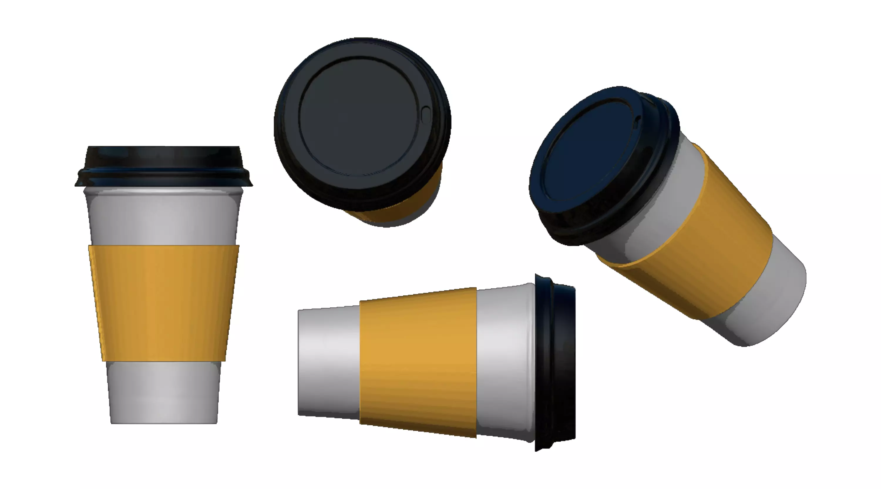 Starbucks Coffee Cup with Cozy - Ready for 3D Printing 3D print model_5