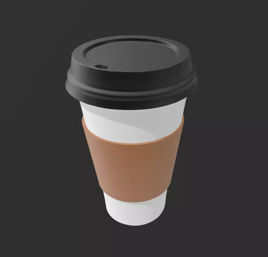 Starbucks Coffee Cup with Cozy - Ready for 3D Printing 3D print model_2