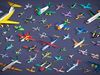 55 Air Vehicle Mega Pack - Toon Air Field Set Sky Force Low-poly 3D model_2