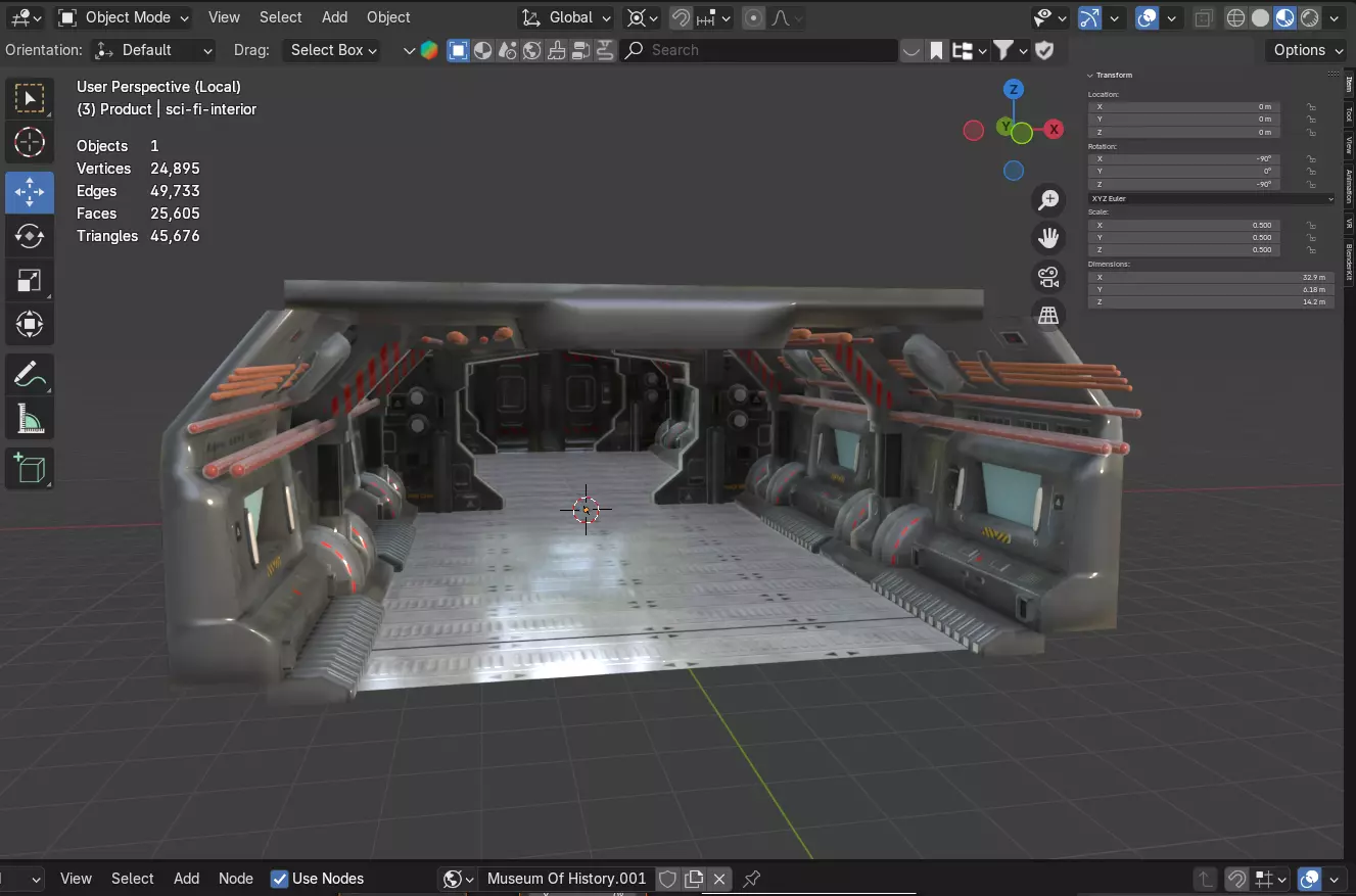 Sci-Fi Interior 3D model_9