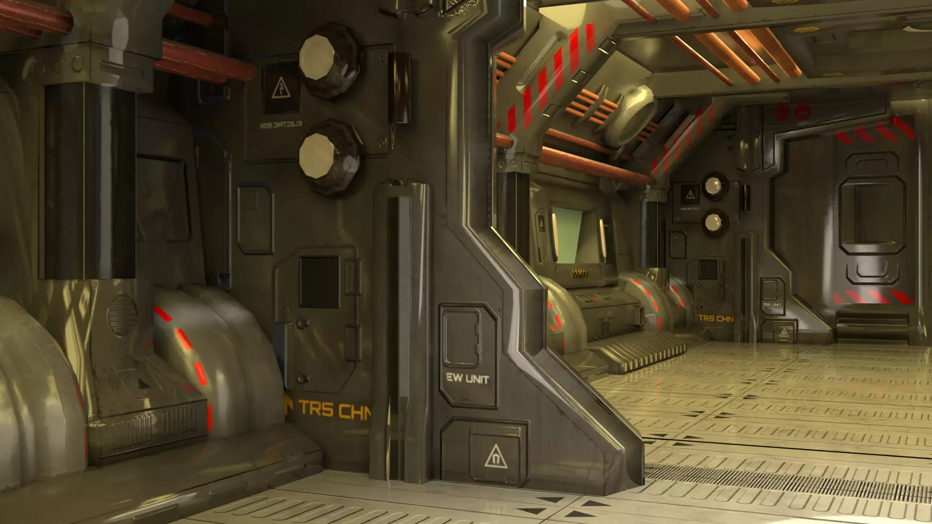 Sci-Fi Interior 3D model_1