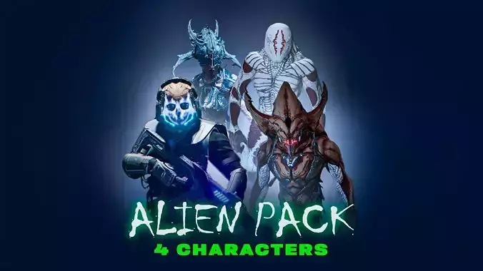 Alien Pack 3D Model Collection Alien Pack 3D Model Collection