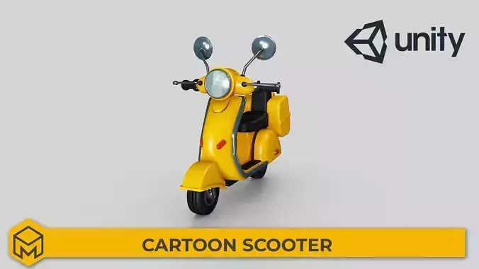Cartoon Scooter - Stylized Motorcycle