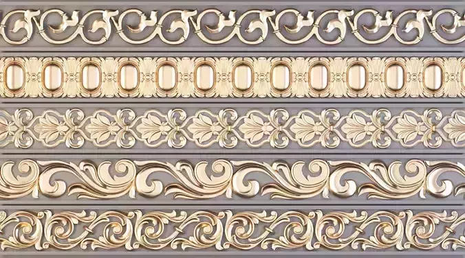 5 Ornament trim 06 3D model 3D model