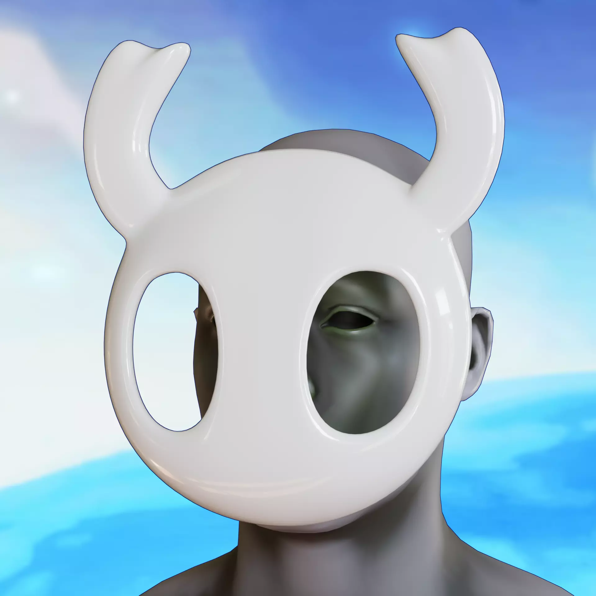 Hollow Knight mask cosplay halloween 3D print model