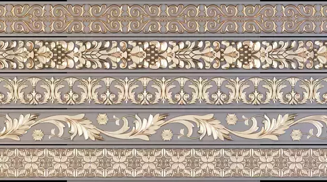 5 Ornament trim 08 3D model 3D model
