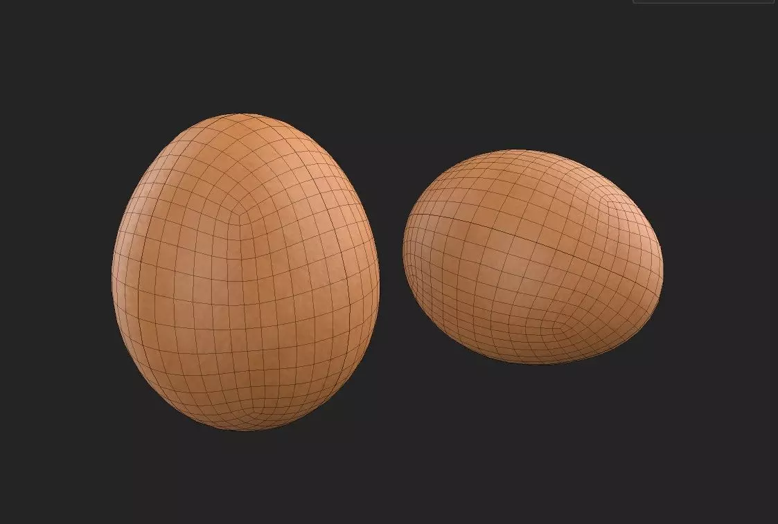 Egg M04 Low-poly 3D model_1